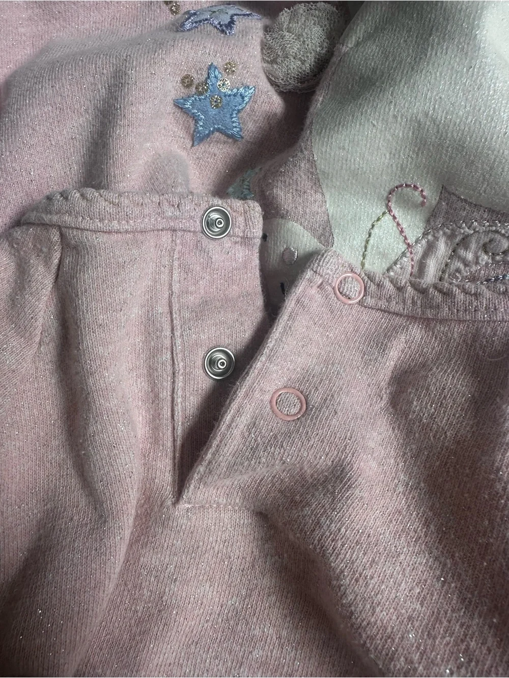 Mudpie | Pink and Cream Unicorn Raglan Dress | Size 2T